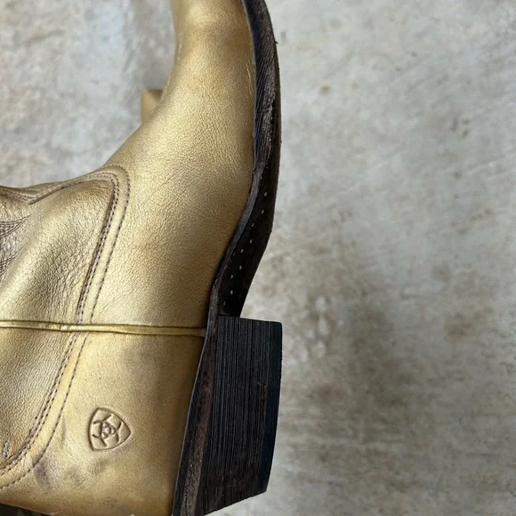 Ariat Women's Tailgate Gold Western Boots - Snip Toe SIZE 10 - Picture 7 of 7